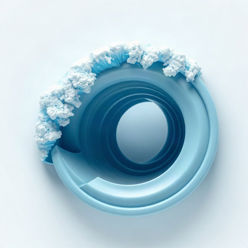 Blue PFPs — crashing wave curl, soft 3d render, soft glow