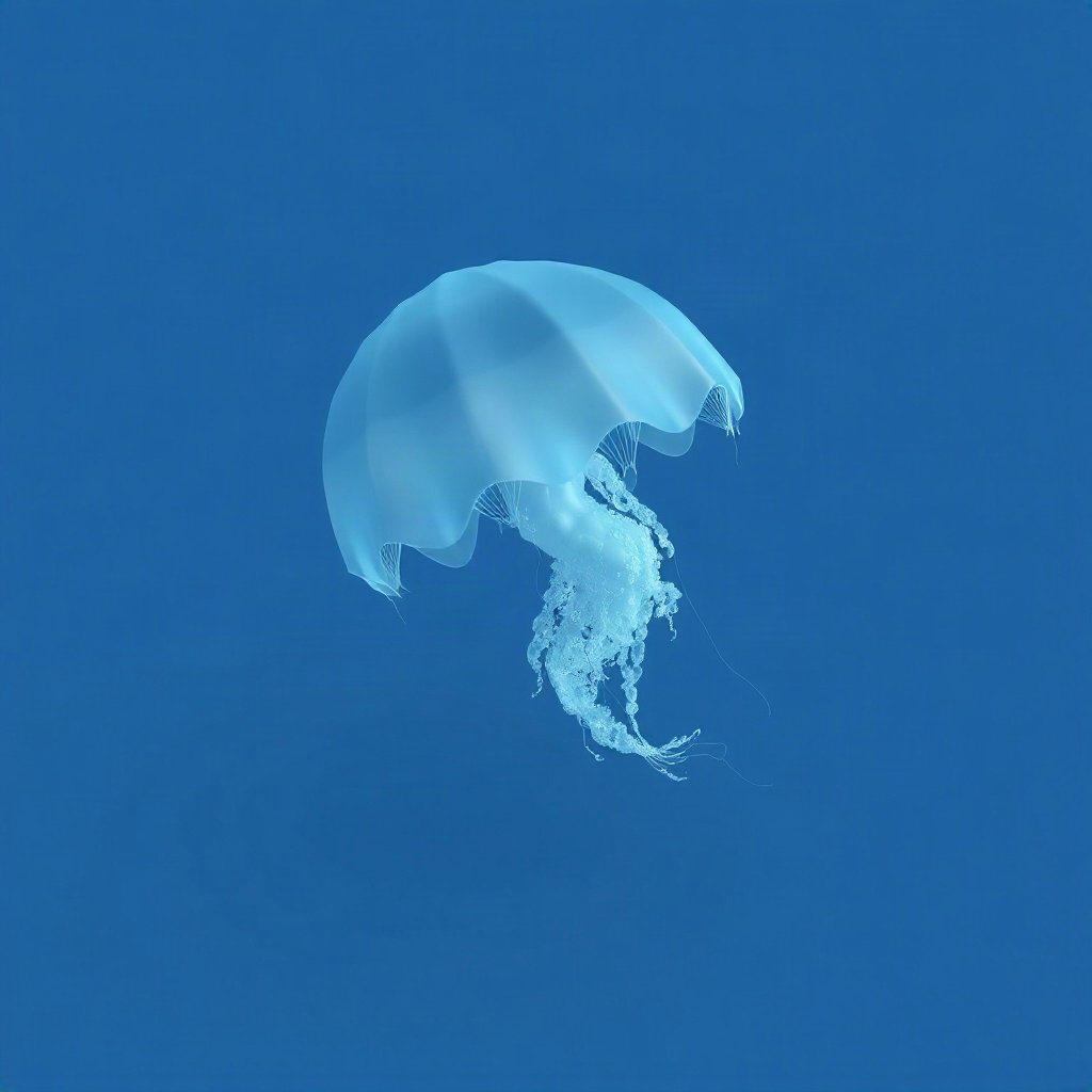 Blue PFPs — jellyfish glow, soft 3d render, soft glow