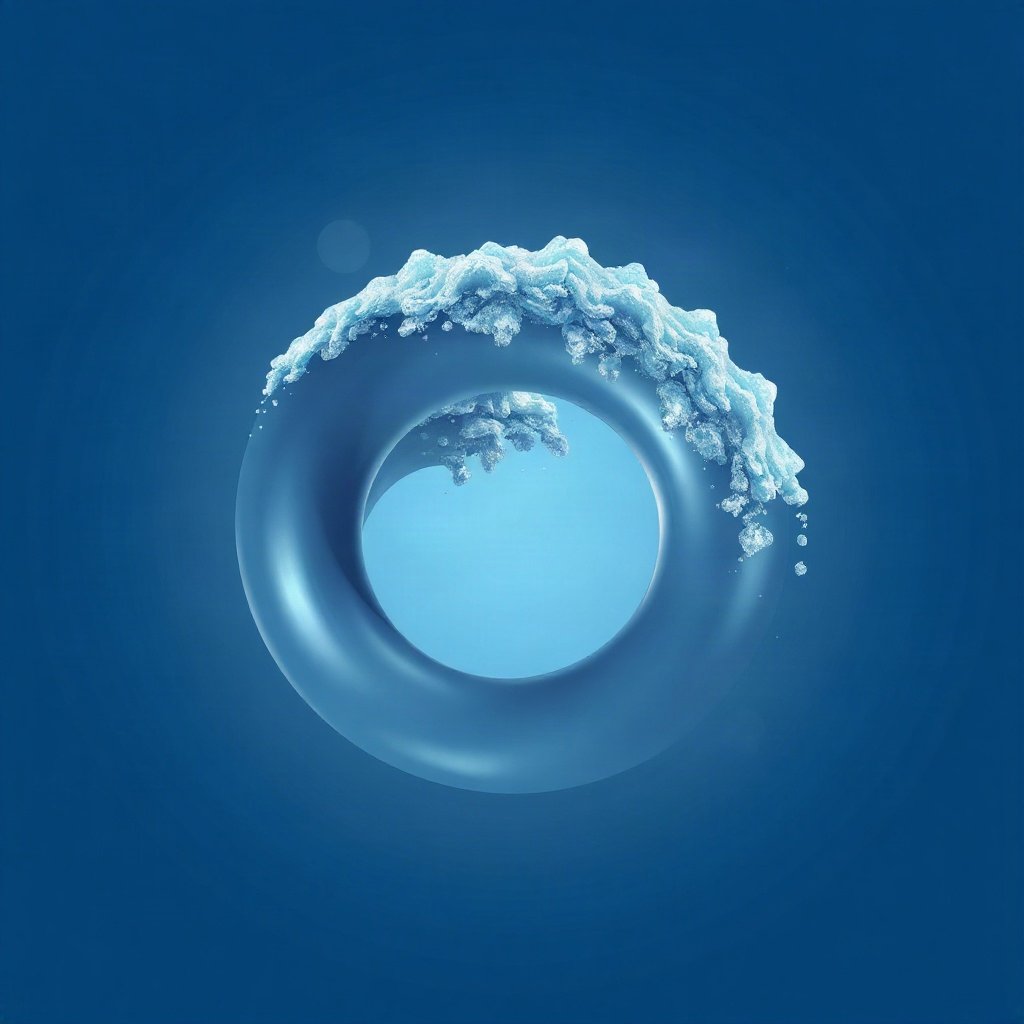 Blue PFPs — crashing wave curl, soft 3d render, subtle sparkle
