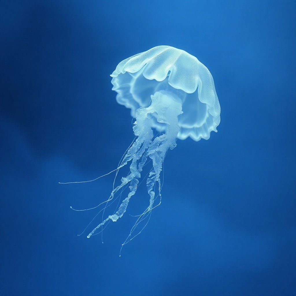 Blue PFPs — jellyfish glow, dreamy digital painting, subtle sparkle