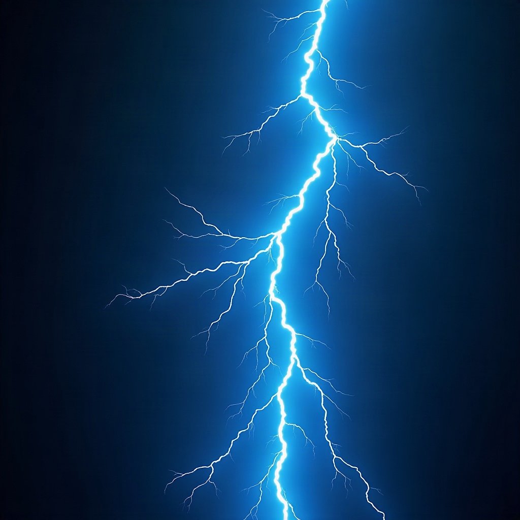 Cool PFPs — electric lightning energy burst, electric blue accent lighting, glossy premium render