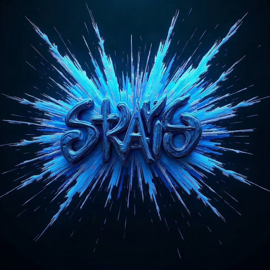 Cool PFPs — graffiti-style abstract burst, electric blue accent lighting, cinematic contrast