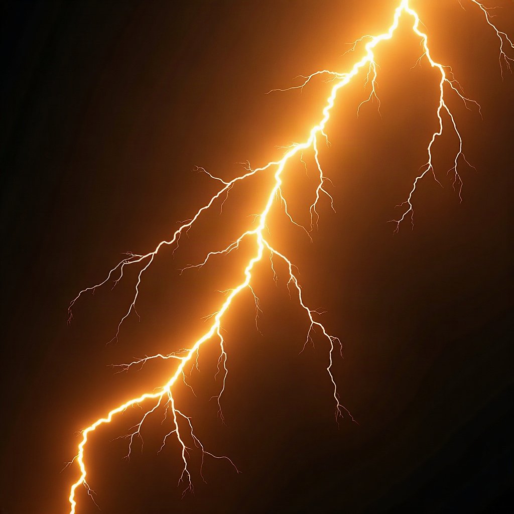 Cool PFPs — electric lightning energy burst, gold hour edge light, cinematic contrast