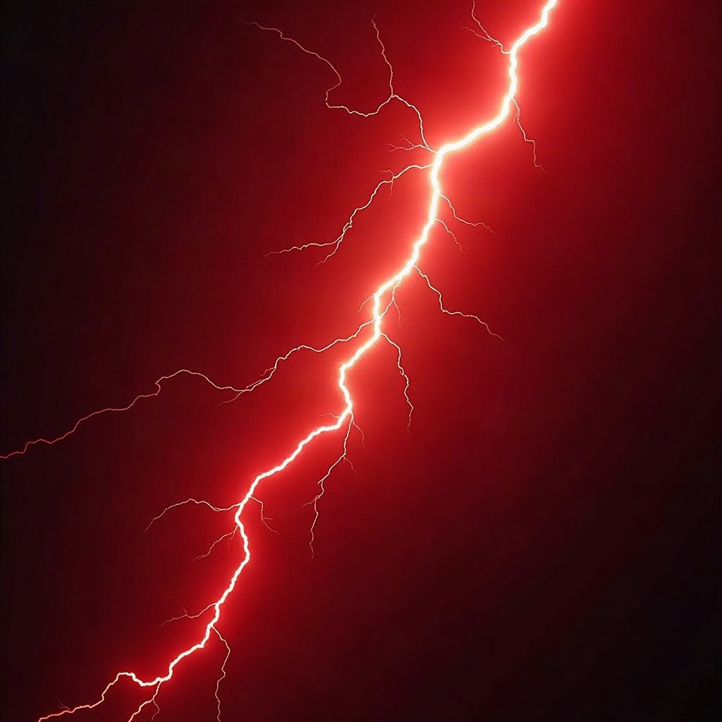 Cool PFPs — electric lightning energy burst, red neon glow, cinematic contrast