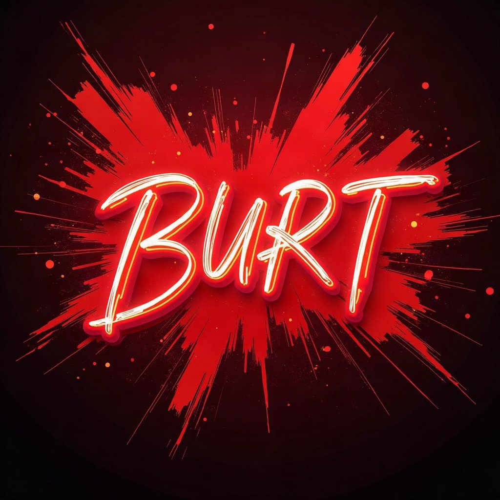 Cool PFPs — graffiti-style abstract burst, red neon glow, clean studio finish