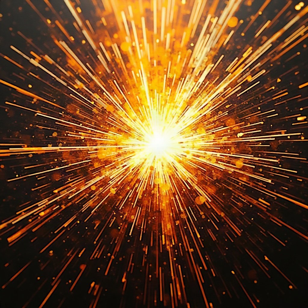 Cool PFPs — graffiti-style abstract burst, gold hour edge light, clean studio finish