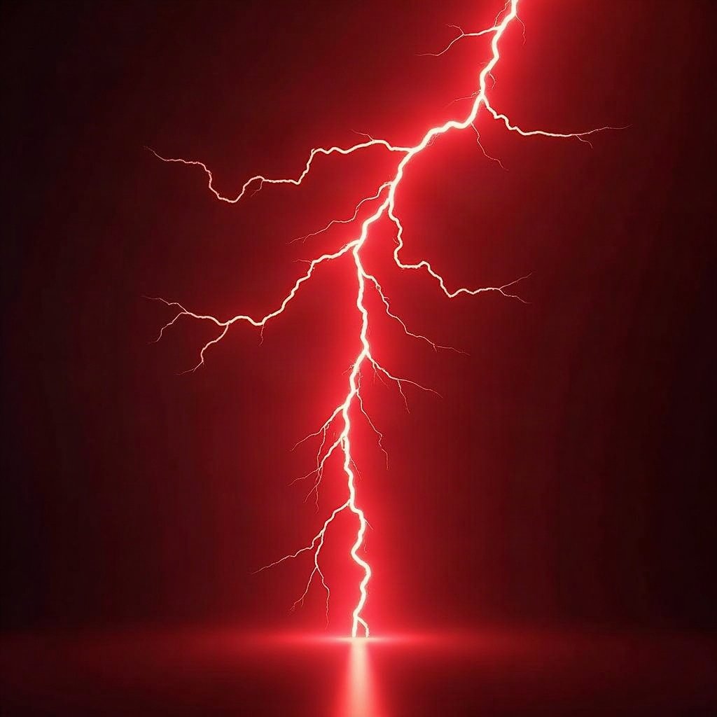 Cool PFPs — electric lightning energy burst, red neon glow, clean studio finish