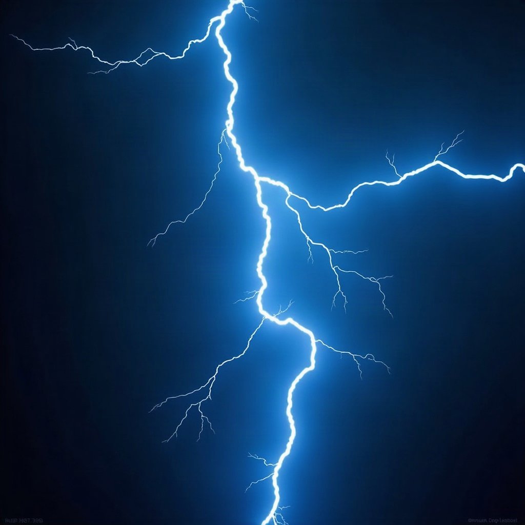 Cool PFPs — electric lightning energy burst, electric blue accent lighting, cinematic contrast