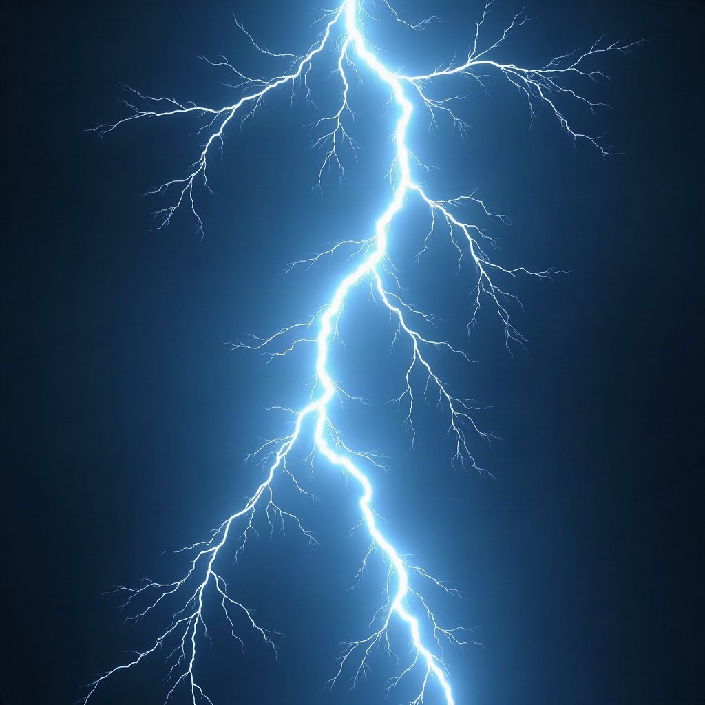 Cool PFPs — electric lightning energy burst, ice white rim light, glossy premium render