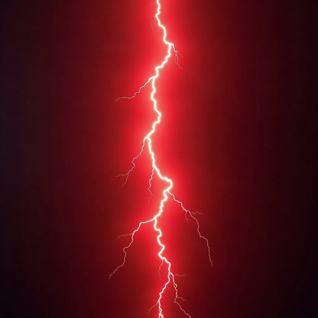 Cool PFPs — electric lightning energy burst, red neon glow, clean studio finish
