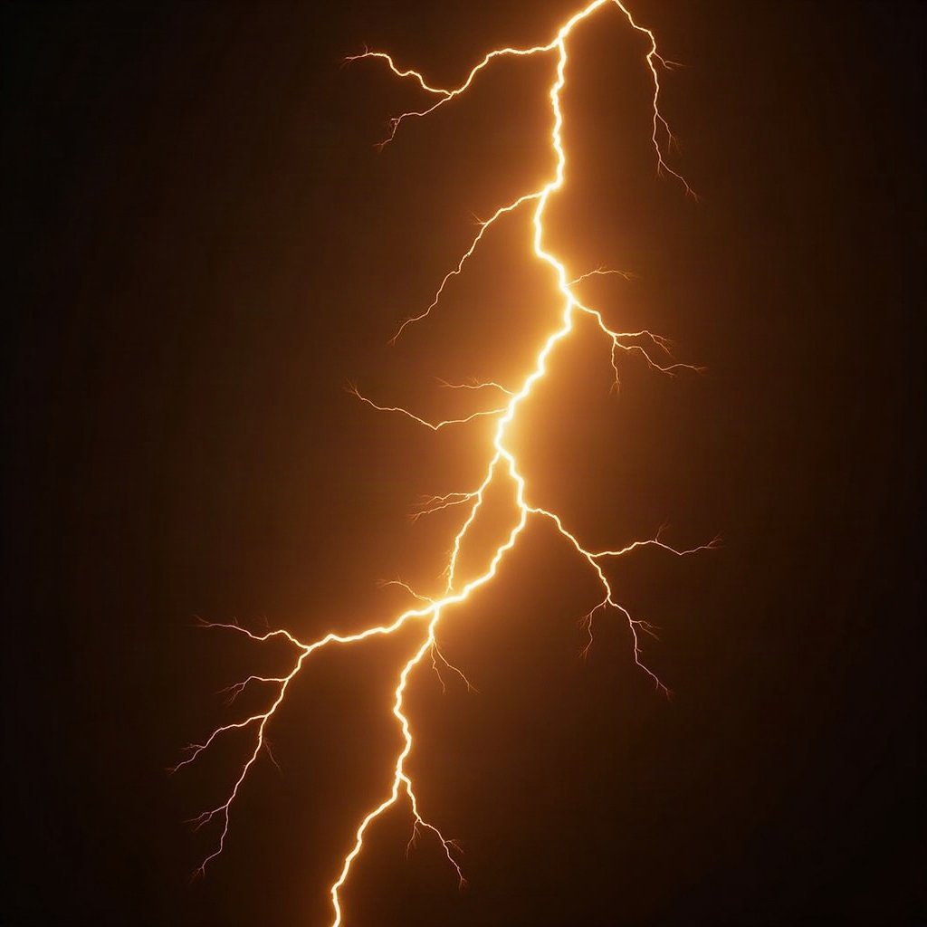 Cool PFPs — electric lightning energy burst, gold hour edge light, clean studio finish