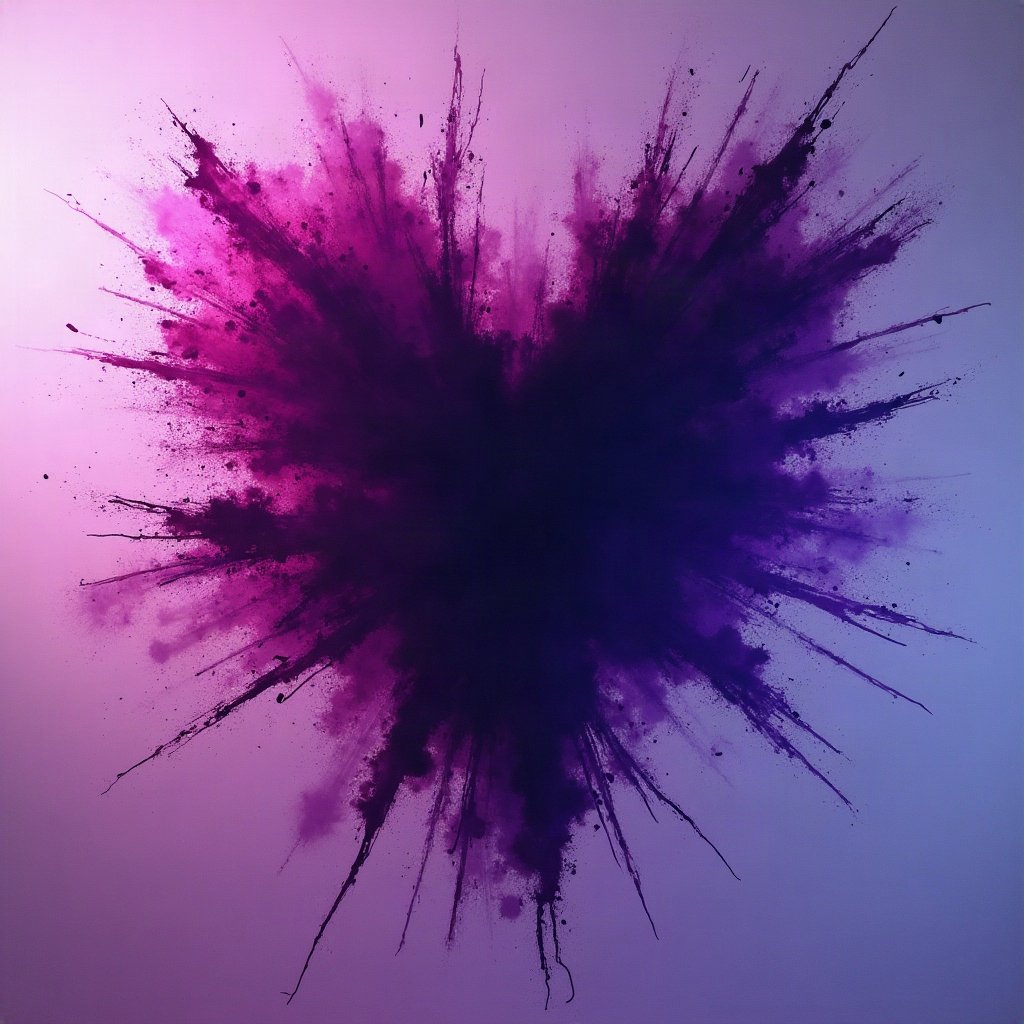 Cool PFPs — graffiti-style abstract burst, violet haze lighting, subtle film grain