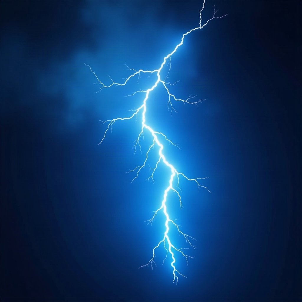 Cool PFPs — electric lightning energy burst, electric blue accent lighting, clean studio finish