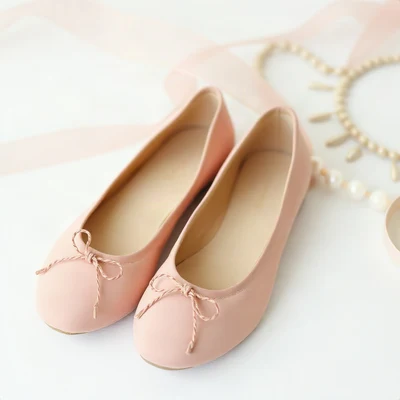 coquette pfp — pink ballet flats, dusty rose and pearl white, gentle film grain