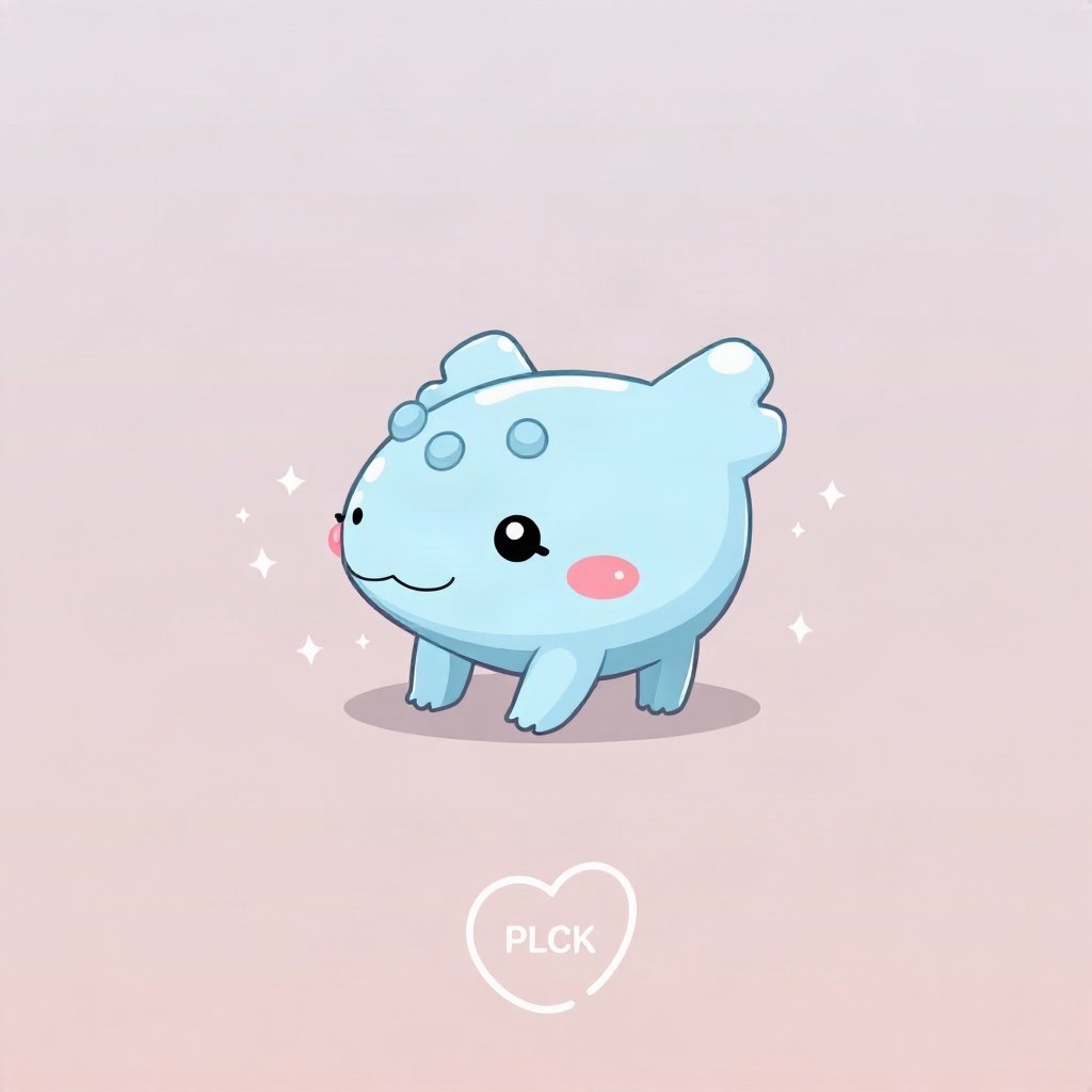 cute pfp — tiny axolotl, soft sky blue palette, small sparkles around