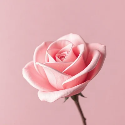 pink pfp — rose in bloom, soft 3d render, subtle sparkle