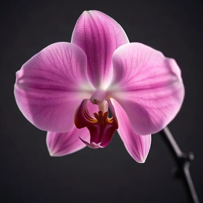 pink pfp — orchid flower, cinematic photo style, subtle sparkle