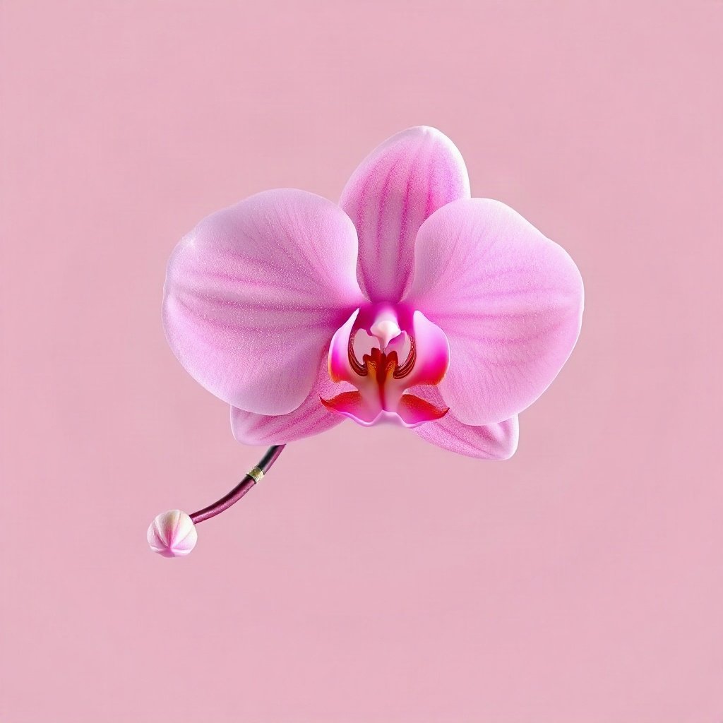 Pink PFPs — orchid flower, soft 3d render, subtle sparkle