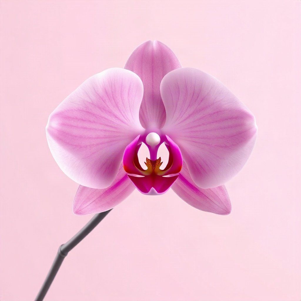 Pink PFPs — orchid flower, soft 3d render, subtle sparkle