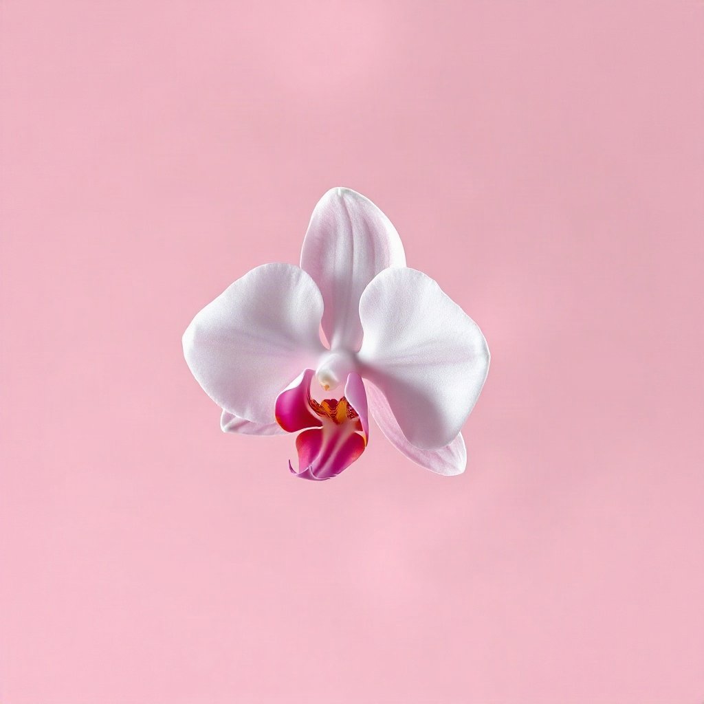 Pink PFPs — orchid flower, soft 3d render, misty atmosphere