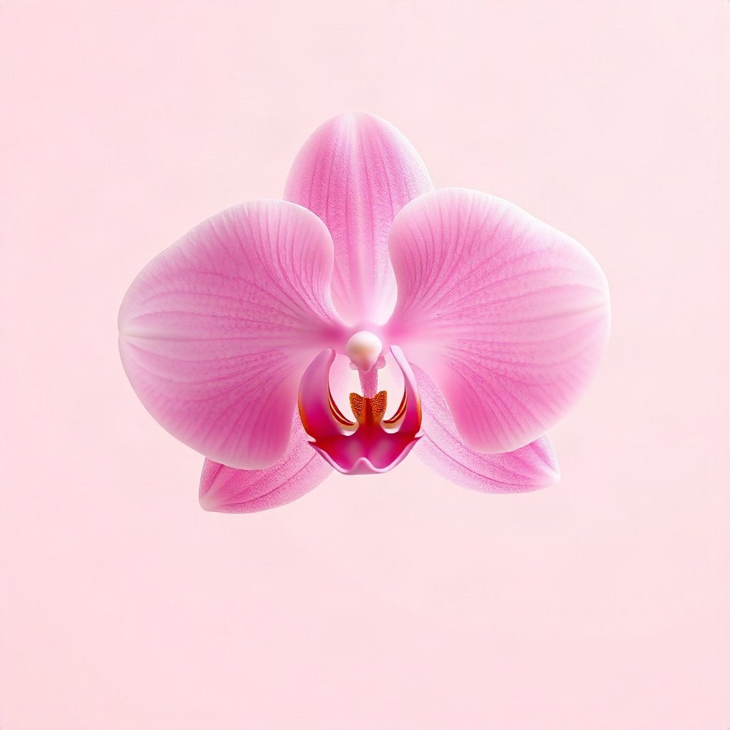 Pink PFPs — orchid flower, soft 3d render, soft glow