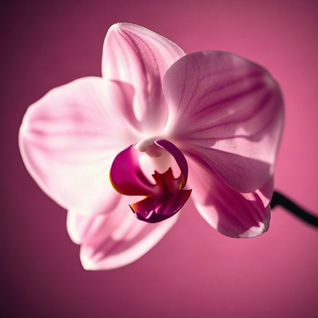 Pink PFPs — orchid flower, cinematic photo style, soft glow