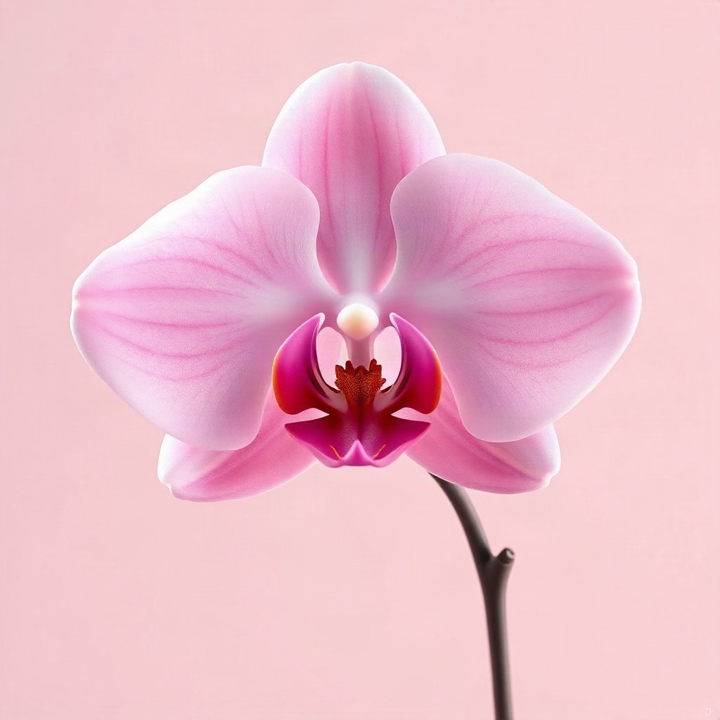 Pink PFPs — orchid flower, soft 3d render, subtle sparkle