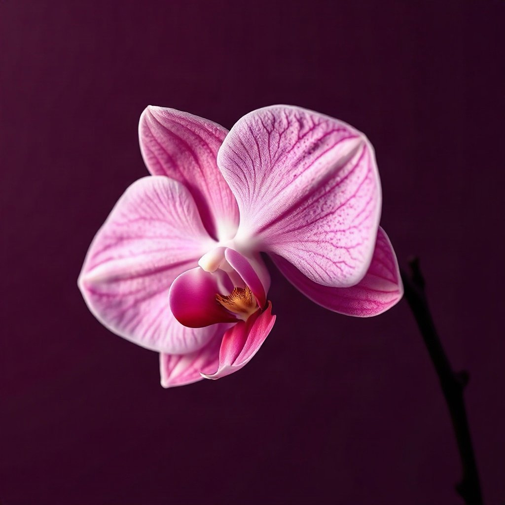 Pink PFPs — orchid flower, cinematic photo style, subtle sparkle