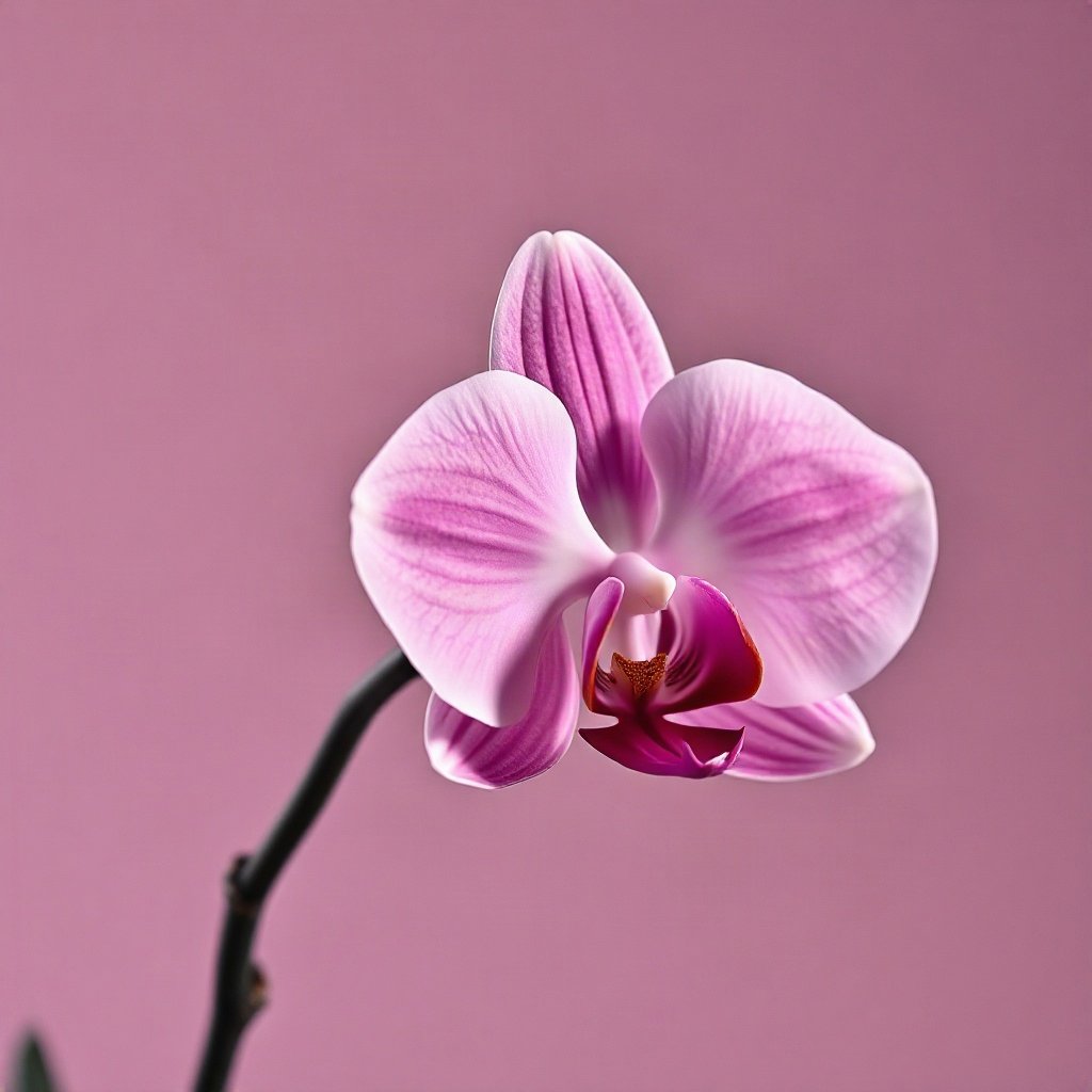 Pink PFPs — orchid flower, cinematic photo style, subtle sparkle
