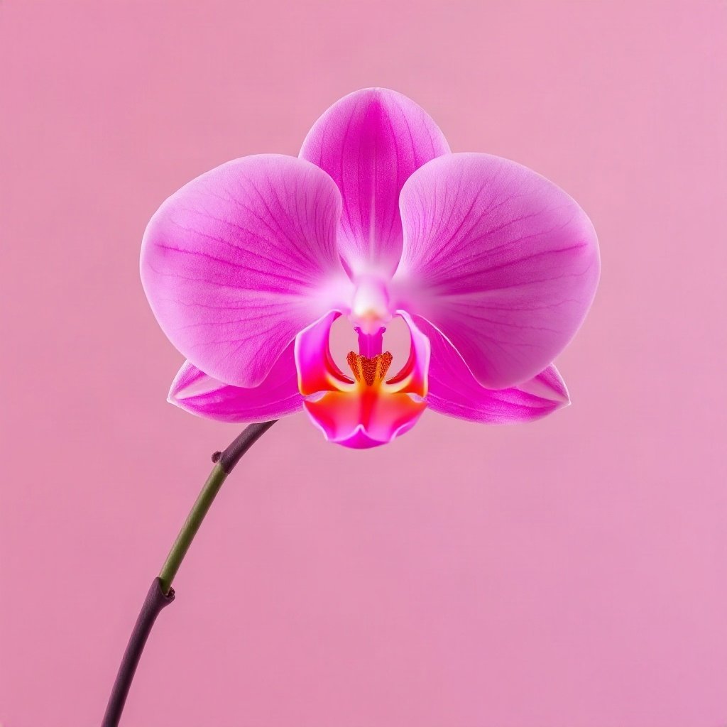 Pink PFPs — orchid flower, soft 3d render, soft glow