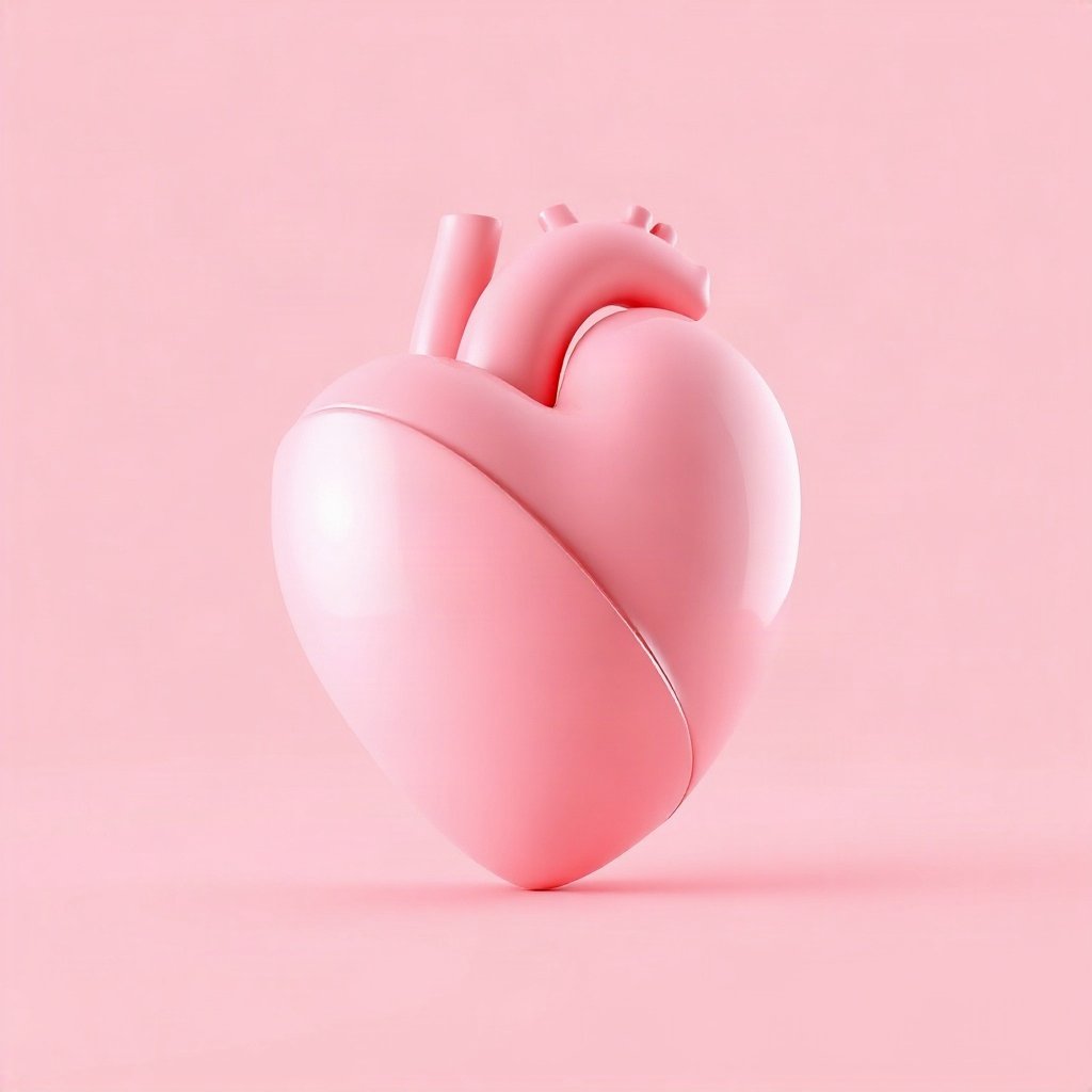 Pink PFPs — glossy heart, soft 3d render, soft glow