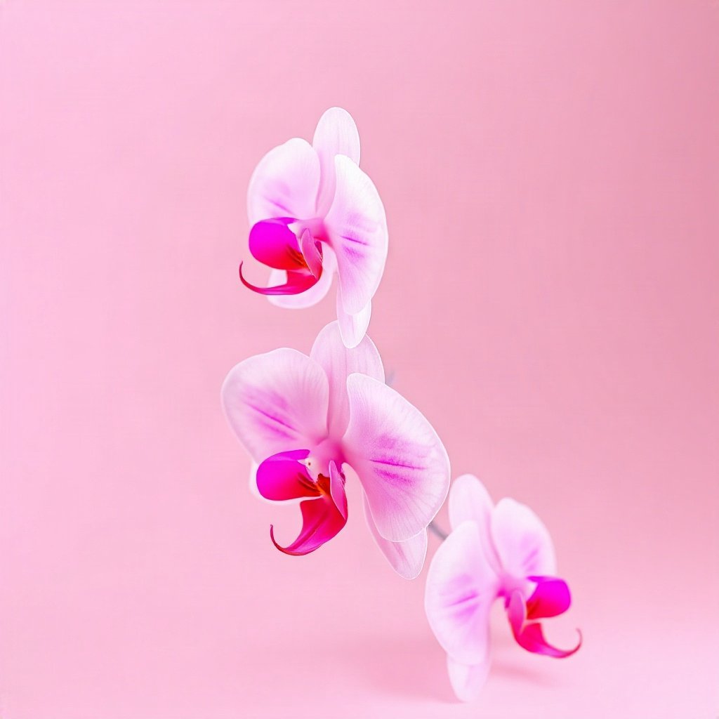 Pink PFPs — orchid flower, soft 3d render, soft glow