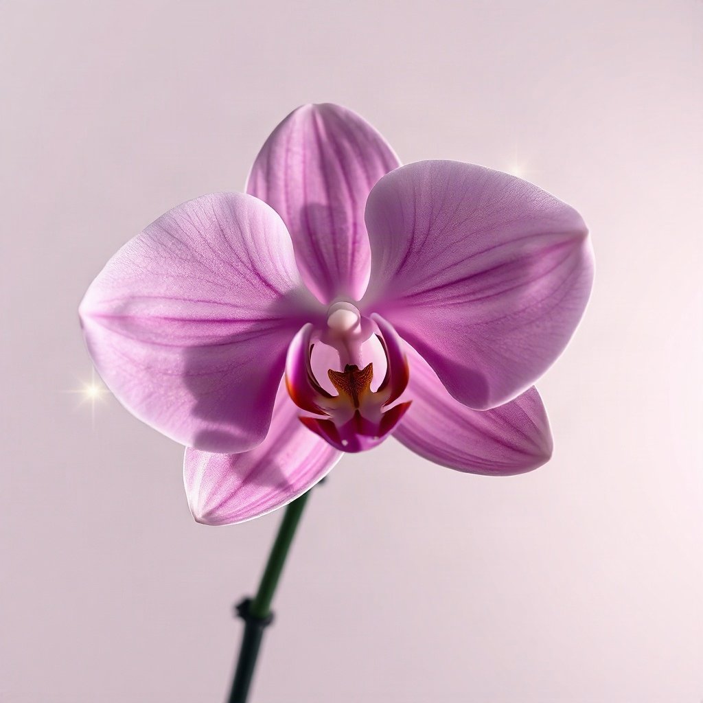Pink PFPs — orchid flower, cinematic photo style, subtle sparkle