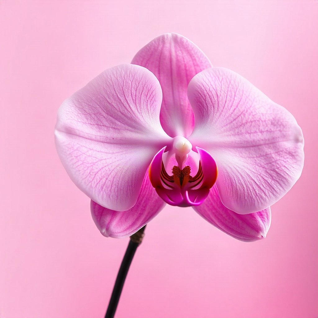 Pink PFPs — orchid flower, dreamy digital painting, soft glow