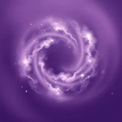 purple pfp — nebula swirl, dreamy digital painting, subtle sparkle
