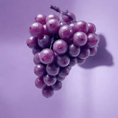 purple pfp — grapes with dew, soft 3d render, subtle sparkle