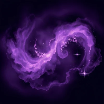purple pfp — nebula swirl, dreamy digital painting, subtle sparkle