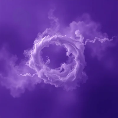 purple pfp — nebula swirl, soft 3d render, misty atmosphere