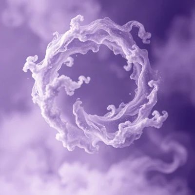 purple pfp — nebula swirl, dreamy digital painting, misty atmosphere