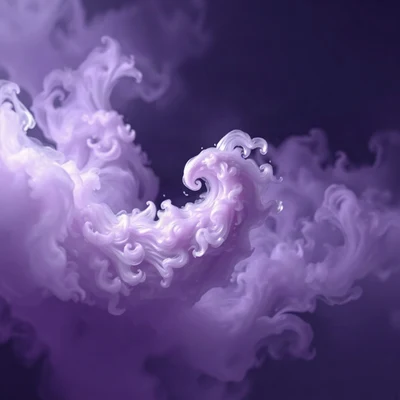 purple pfp — nebula swirl, soft 3d render, misty atmosphere