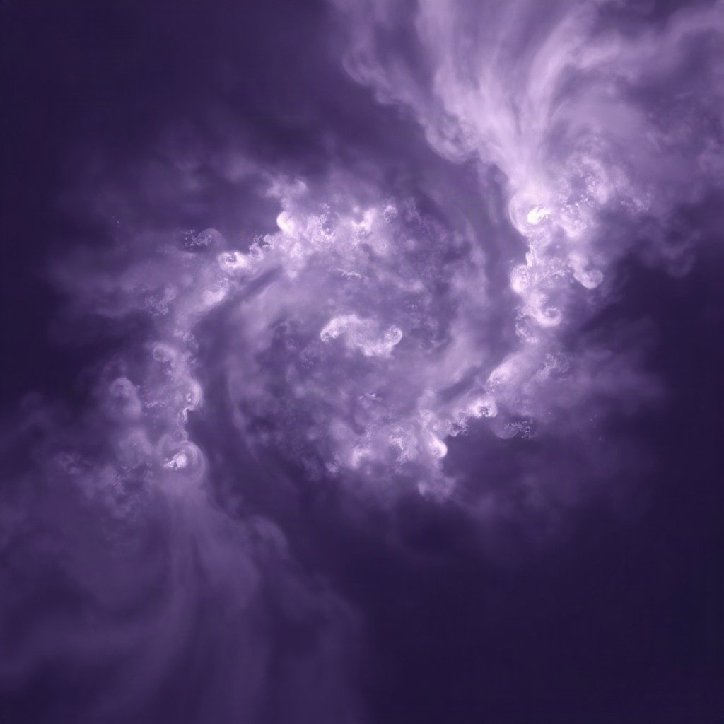 Purple PFPs — nebula swirl, dreamy digital painting, misty atmosphere