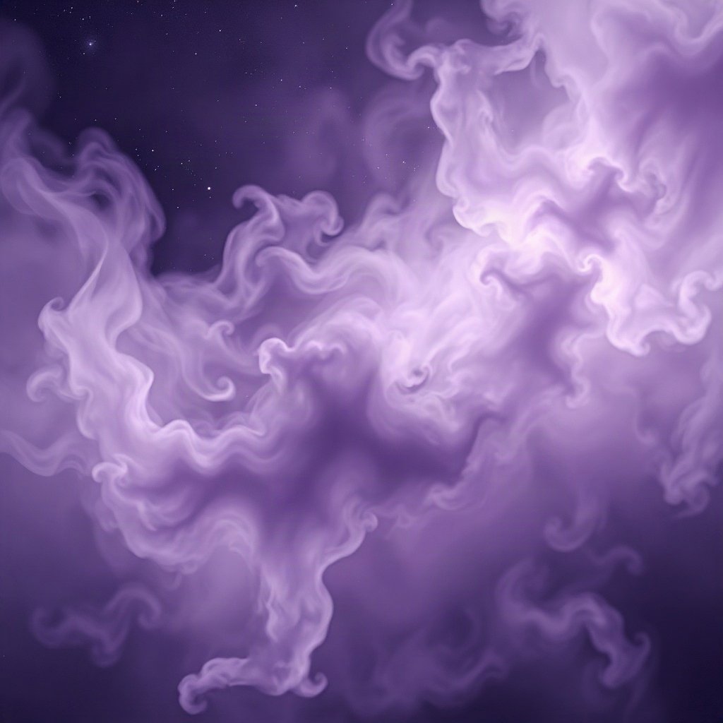 Purple PFPs — nebula swirl, dreamy digital painting, misty atmosphere