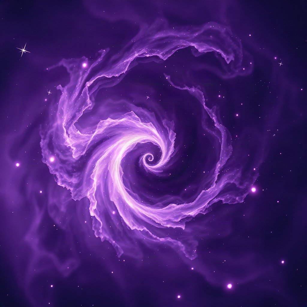 Purple PFPs — nebula swirl, cinematic photo style, subtle sparkle