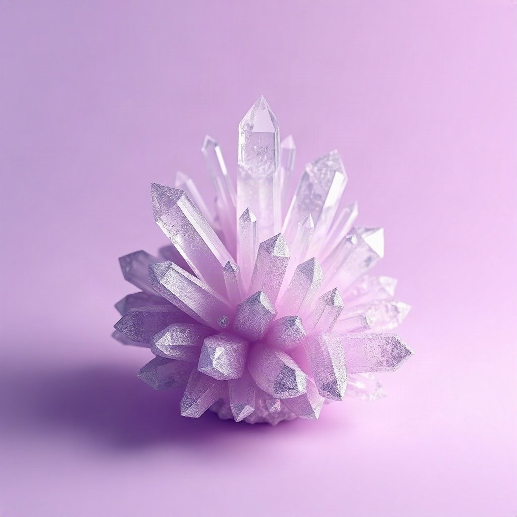 Purple PFPs — crystal cluster, soft 3d render, soft glow