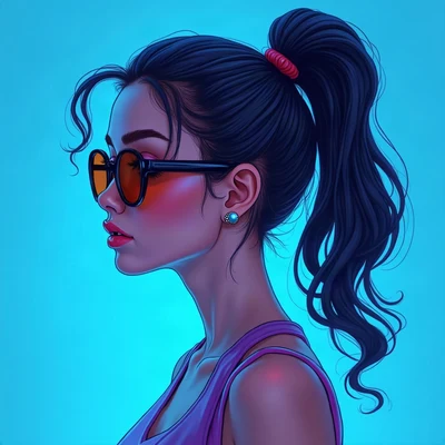 y2k pfp — iridescent smiley shape, liquid chrome finish, deep violet glow background