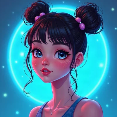 y2k pfp — liquid metal heart, frosted iridescent metal, bubblegum gradient with lens flare