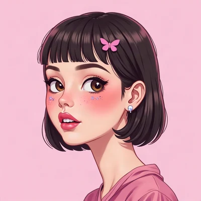 y2k pfp — holographic flower, holographic glass, deep violet glow background