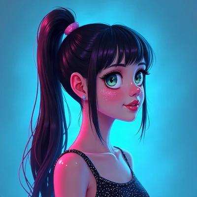 y2k pfp — chrome star, pearlescent surface, soft silver studio background