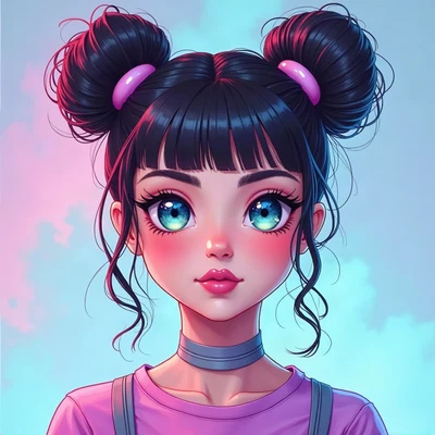 y2k pfp — holographic flower, pearlescent surface, soft silver studio background