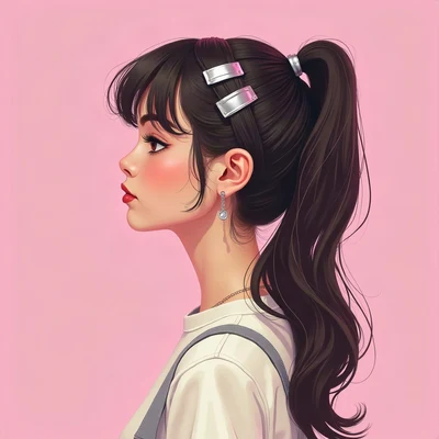 y2k pfp — liquid metal heart, holographic glass, deep violet glow background